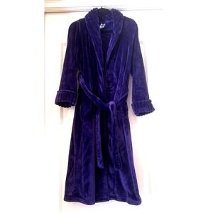 Simply Styled by Sears Purple Plush Fleece Robe Shawl Collar Small